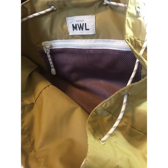 Madewell MWL Small crossbody market bag/backpack, gold with rose mesh pockets - Picture 9 of 12